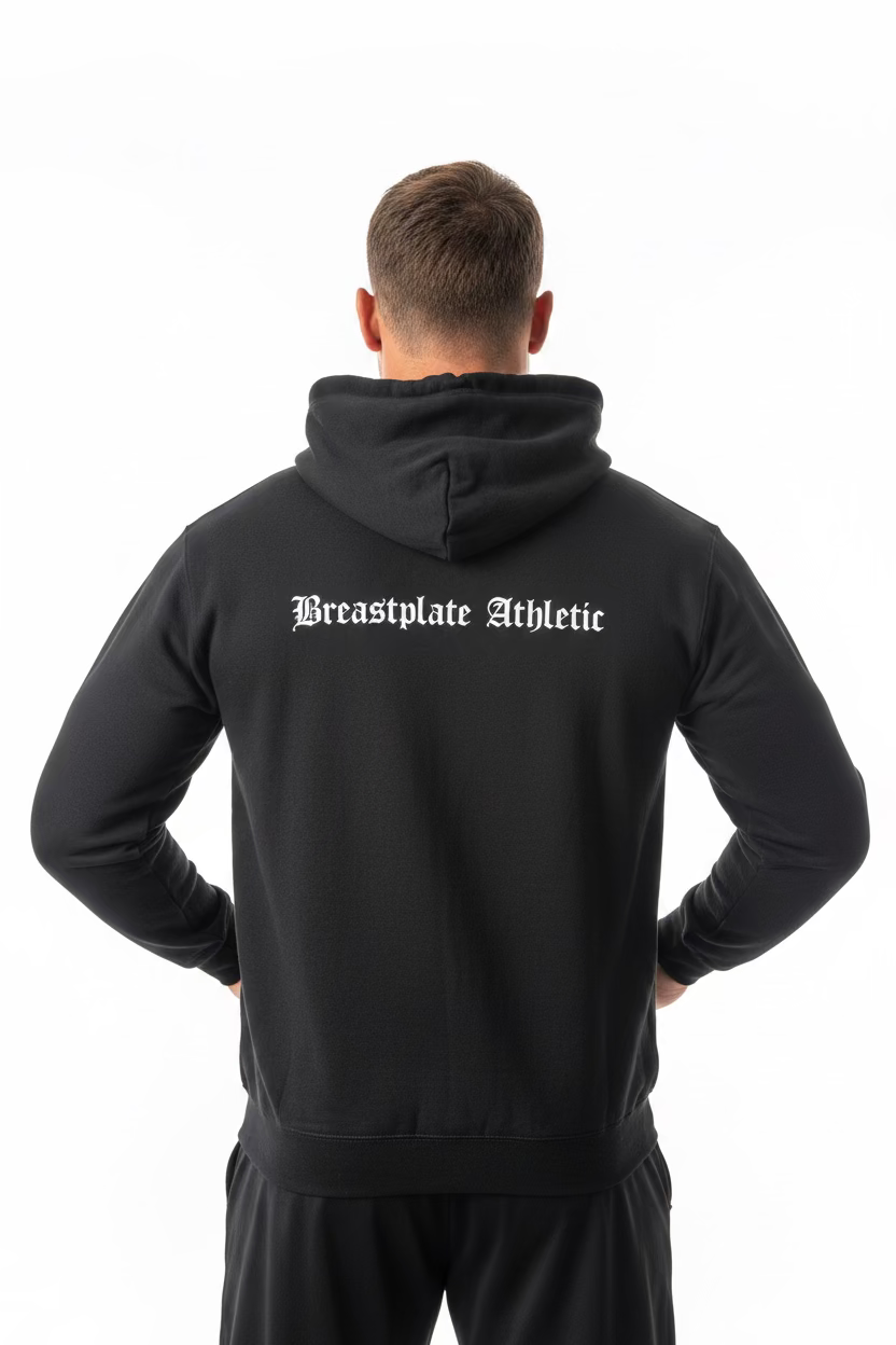 Breastplate Shield Cross Hoodie ‚ Live Faith+Wear Faith  Sleeve Christian Sweatshirt