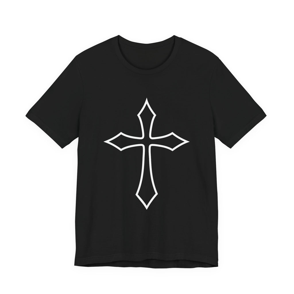 Breastplate Cross T-Shirt Cross Front Graphic & Brand Logo Back