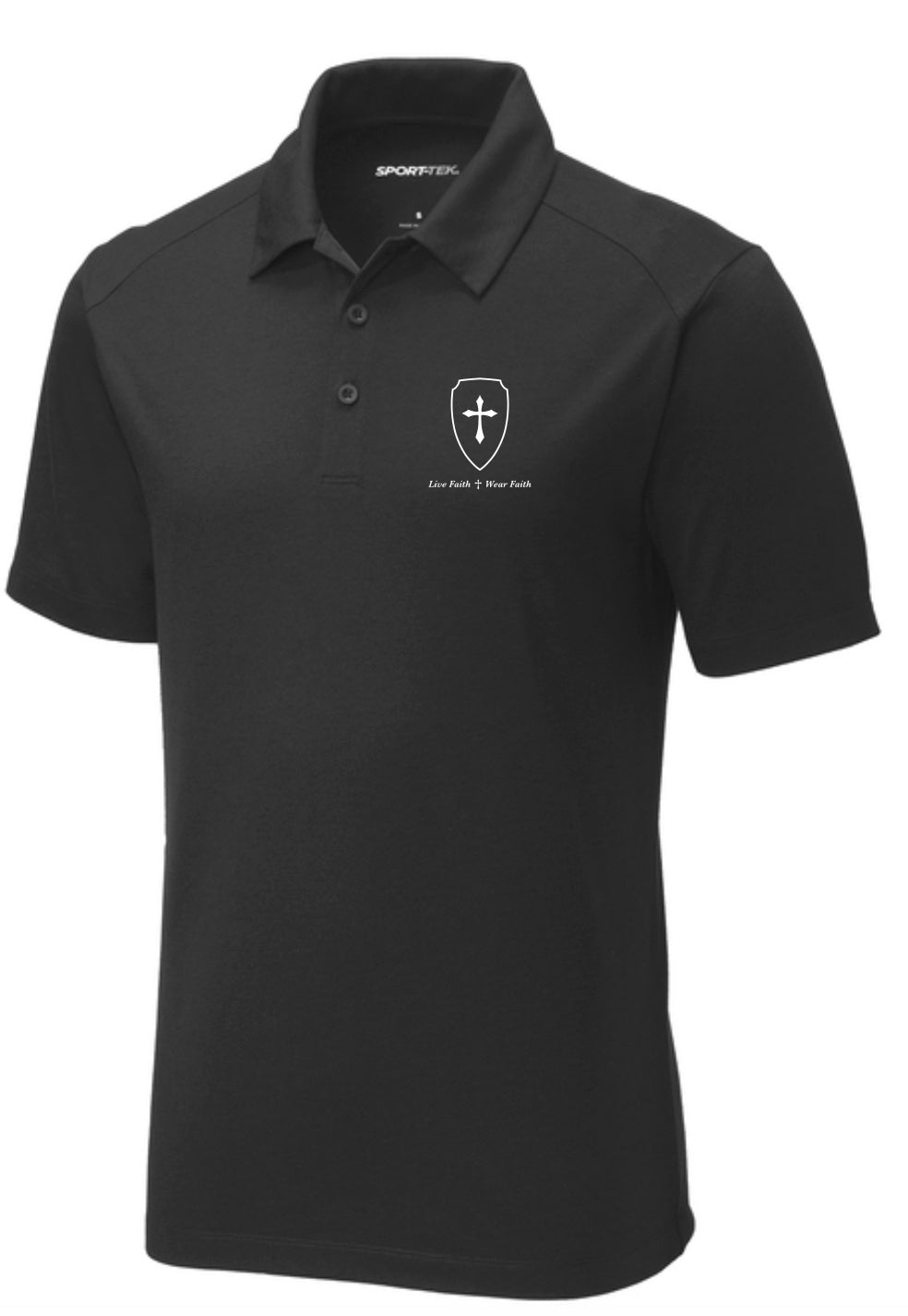 Men's Breastplate Polo Golf Shirt - Black