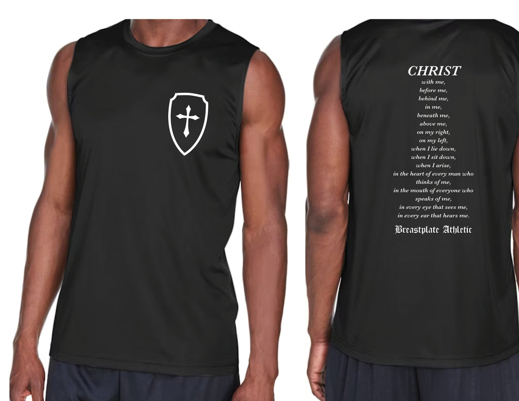 Armor Shield Muscle Tank Breastplate Prayer Back Graphic - Lapel Shield