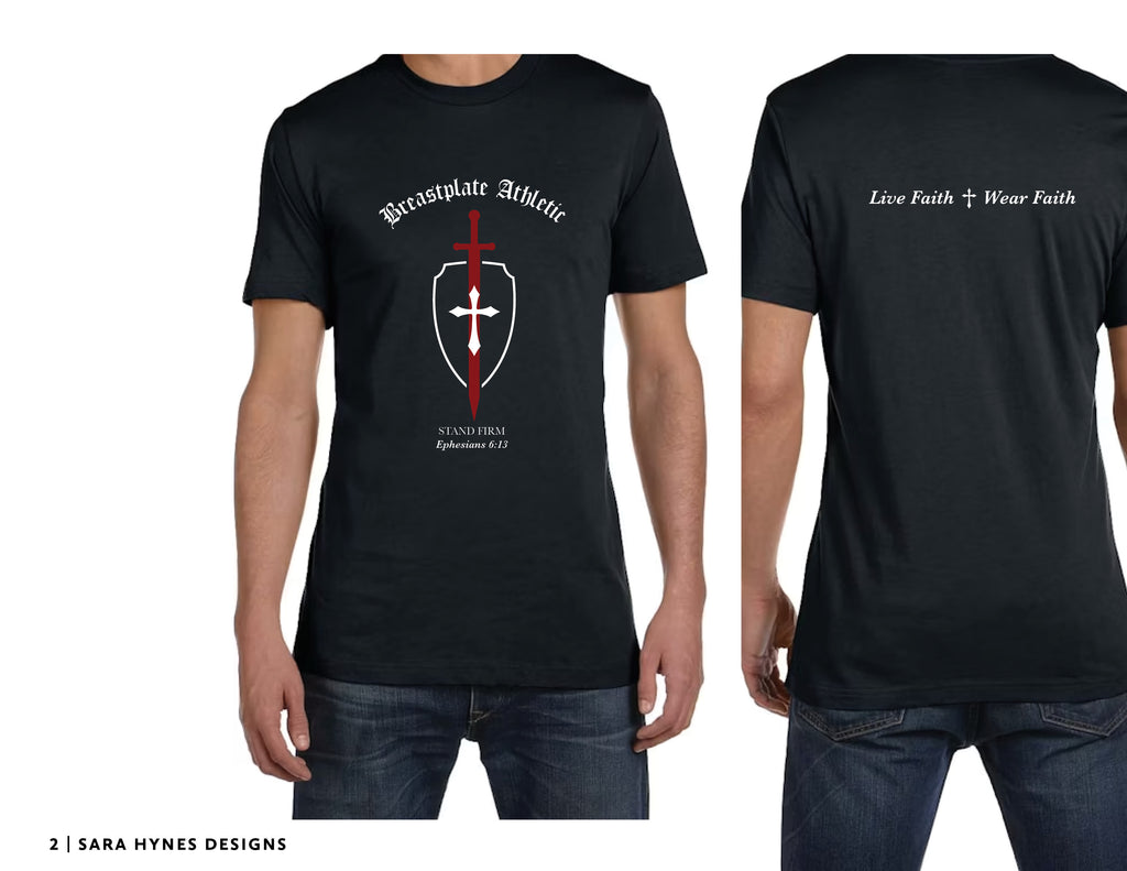 'Stand Firm' Sword & Shield Faith Shirt