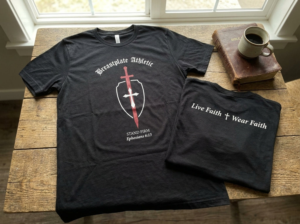'Stand Firm' Sword & Shield Faith Shirt Dri-fit