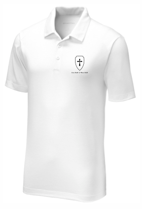 Men's Breastplate Polo Golf Shirt - White