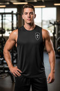 Armor Shield Muscle Tank Breastplate Prayer Back Graphic - Lapel Shield