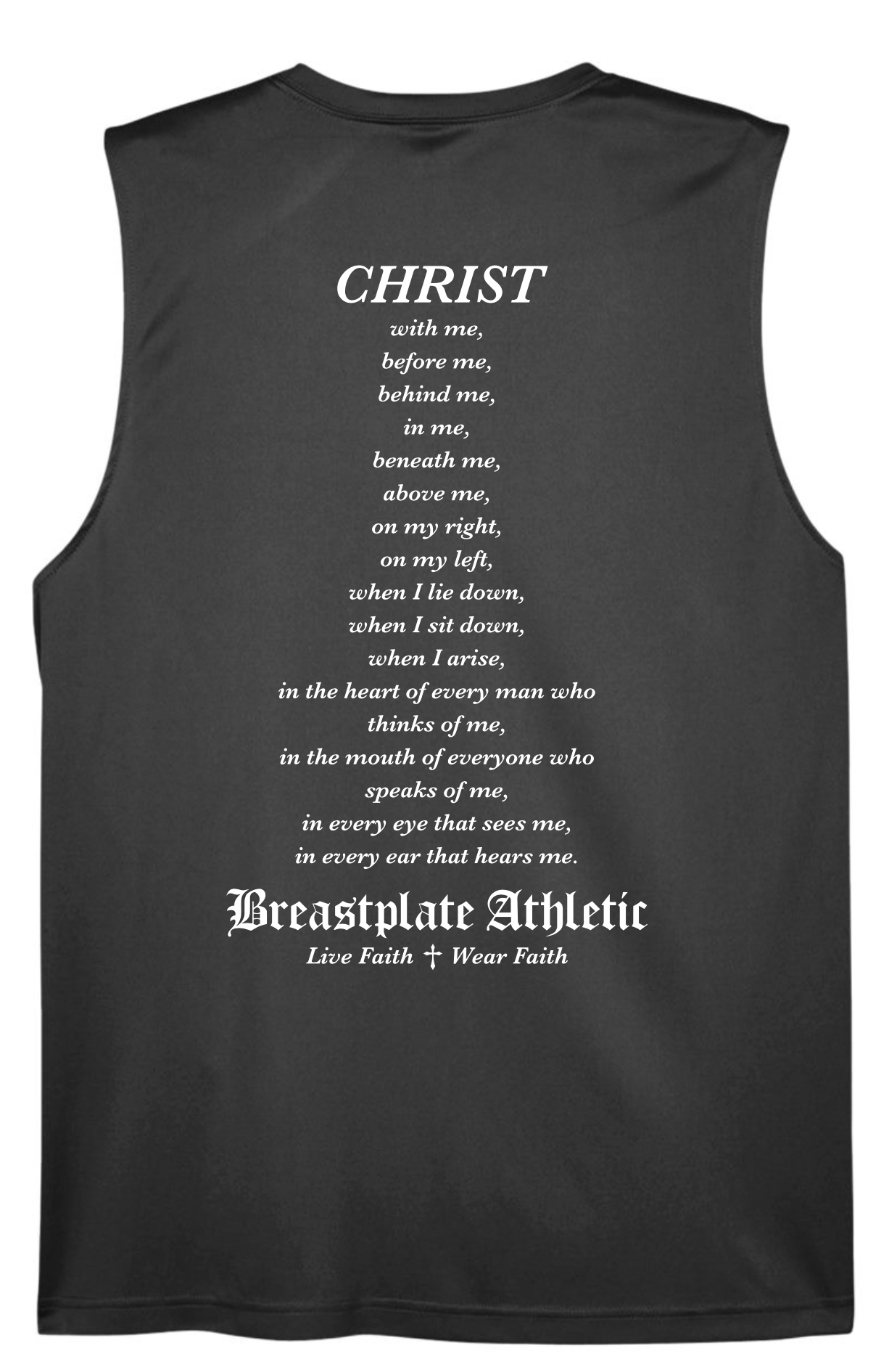 Armor Shield Muscle Tank Breastplate Prayer Back Graphic - Lapel Shield