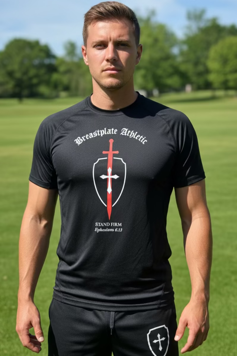 'Stand Firm' Sword & Shield Faith Shirt